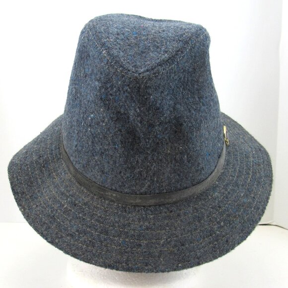 YoungAn Beacon Hill Men's Blue Felt Fedora Size L 7 1/4-7 3/8 Made in Korea - Picture 5 of 8